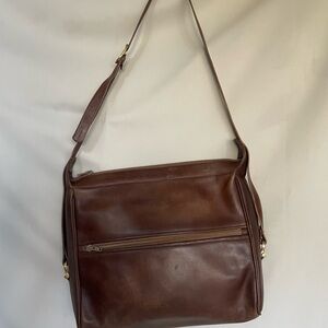 Elegant Brown Leather Italian Bag